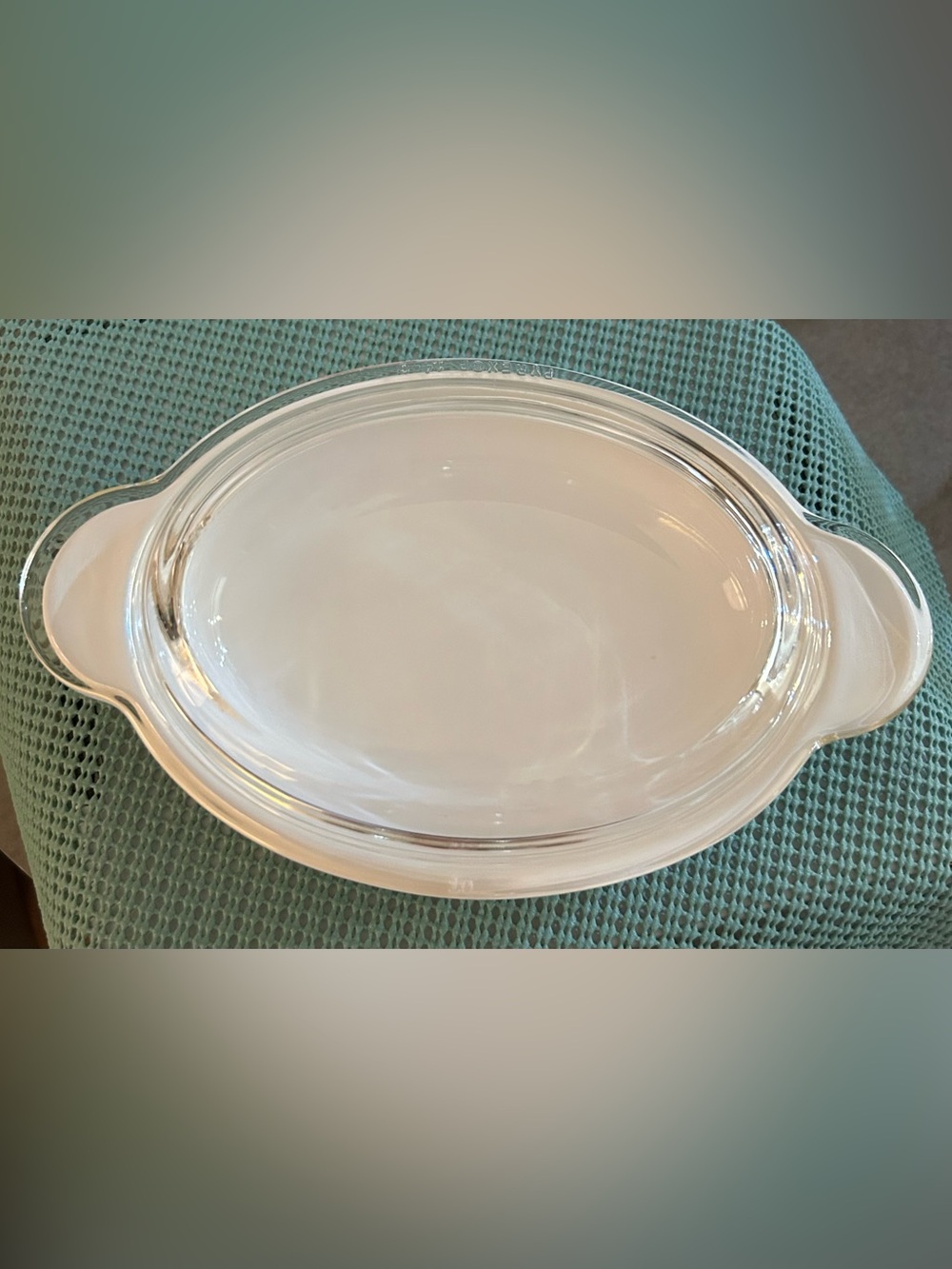 Vtg “Corning Ware Grab It” 14 oz White Casserole Oval Dish & Pyrex Glass Lid